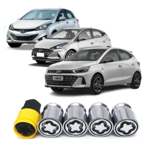 Trava Porca Parafuso Antifurto De Roda Hyundai Hb20 Todos