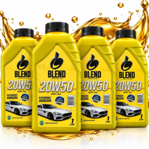Kit 4 Óleo Lubrificante Motor Blend 20w50 Api Sl Mineral